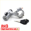 Silver metal ignition starter lock switch with black key fob for right hand drive nissan pathfinder d21 1986-1997