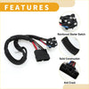 Black coiled ignition starter switch wiring harness with reinforced switch and multi-colored wires for toyota 4wd ute offroad