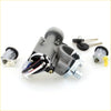 Gray ignition steering door lock assembly with exposed wiring and metallic connectors for mazda bongo e-series back view