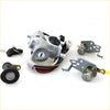 Silver automotive ignition steering switch with key wiring harness and brackets for mazda mx-6 1982-1992