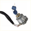 Blue key with metallic blade in silver ignition switch 81864288 with exposed wiring for ford new holland ts tm 4wd ute