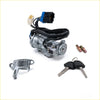 Silver metal ignition switch assembly with black wiring for Mitsubishi Pajero Montero Sport 1996-2008 backside view