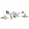 Silver ignition switch assembly with integrated keyhole and wiring harness for Nissan Maxima Cefiro A33 QX