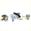 Silver ignition switch door bootlock for nissan sentra b13 1.6l with black rubber boot key and side push button