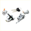 Silver car ignition cylinder set with matching keys for toyota hilux 1983-1988 door fuel cap lock