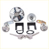 Silver metallic ignition switch and door lock cylinder set with fuel cap lock keys mounting brackets and rubber seals for land cruiser fj40 fj43