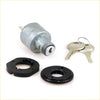 Silver cylindrical ignition switch with black rubber gaskets and keys for Nissan Datsun 520 620 720 1968-1982