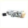 Silver metal car door lock cylinder assembly with beige plastic connector and black key fob for nissan pathfinder ignition switch