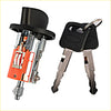 Black and orange ignition switch lock cylinder with matching black key fob keys for ford f250 and f350 1997 to 2007