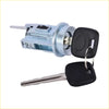 Silver metal ignition switch lock cylinder with two black plastic keys for toyota tacoma 1995–2004