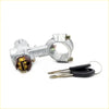 Silver metal ignition switch lock and key for nissan pulsar n13 sedan 1986-1990 with matching keys