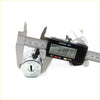 Chrome ignition switch lock with lock and start markings measured by digital caliper for nissan sunny sentra