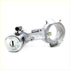 Silver metal ignition switch lock with circular keyhole and lock acc on start labels for nissan violet auster 1986-1990