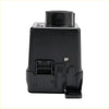 Black plastic ignition switch node module adapter with cylindrical top and rectangular port for dodge use
