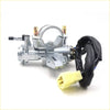Silver metal ignition switch steering lock with black coiled cable and yellow connector for mitsubishi triton l200 87-94