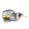 Silver metal ignition switch with beige plastic housing and keys for nissan maxima sedan 2000-2008 steering lock