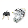 Silver metal ignition switch with black key fob and two keys for nissan maxima sedan 2000-2008 steering lock