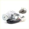 Silver metal ignition switch with wiring harness and two gray key rings for nissan navara d22 np300 terrano