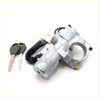 Silver ignition switch steering lock assembly with black plastic parts and two keys for nissan navara d22 np300 terrano