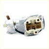 Silver metal ignition switch with beige plastic connector and copper terminals for nissan caravan urvan e25 2wd back side