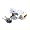 Silver metal ignition switch with steering lock beige connector and two keys for nissan sunny sentra 1998-2006