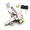 Silver metal ignition switch with steering lock for nissan altima l31 qr25de with white plastic parts and two black key fobs