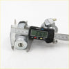 Silver metal car door lock cylinder with keyhole and visible mechanism for ignition with keys nissan datsun laurel