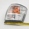 Indicator corner light x2 for toyota hilux ln166 d4d 2001-2004 clear plastic amber lens with black rubber trim rectangular design