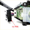 Black 15-pin electrical connector on indicator switch wiring harness for mitsubishi colt dodge ram 50 1986-1994