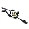 Black and white plastic indicator switch assembly with turn signal hazard and headlight levers for toyota hilux 78-83