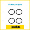 Set of four black rubber o-rings oem 96721-19017 injector washer seal for toyota hilux kun26 hiace land cruiser