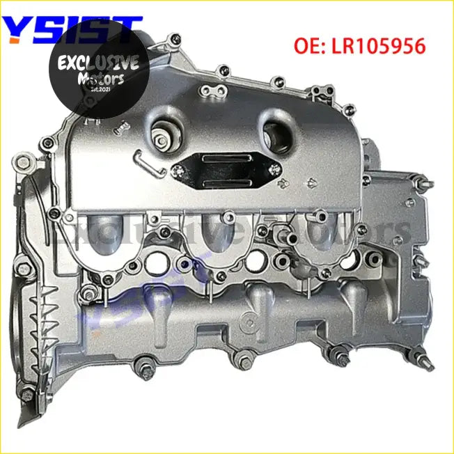 Silver metallic inlet manifold cover with bolt holes and intake ports for land rover 3.0 tdv6 discovery 4 rr sport