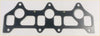Black rubber intake manifold gasket with three circular openings and multiple holes for ford ranger and mazda bt-50