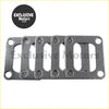 Set of four metallic inlet manifold turbo gaskets with textured perforated surface for t2 t25 t28 turbos