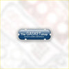 Blue oval logo with white text and silver rivets for inlet manifold valley gasket for range rover discovery v8
