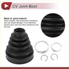 Black rubber inner cv joint boot kit with metallic retaining rings for 2024 toyota 4runner shown from back side