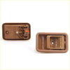 Brown plastic inner door handle assembly with orange spring for Mazda B2000 2200 Bravo B Series 323 Courier 85-98
