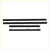 Black plastic inner front and rear door weatherstrip strips with integrated mounting hardware for 4runner 2010 to 2024