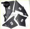 Black metal inner guard linings with white ae and fl markings for toyota fj cruiser prado lc150 lc120 side panels
