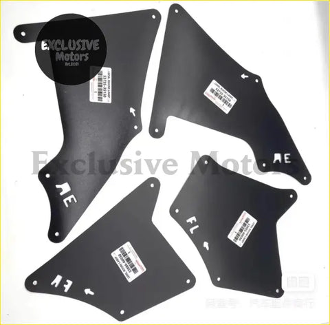 Black metal inner guard linings with white ae and fl markings for toyota fj cruiser prado lc150 lc120 side panels