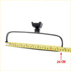 Black plastic adjustable rearview mirror mount 24 cm for Toyota Hilux 4DR 2005-2015 shown from back side