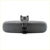 Black plastic inner rear view mirror with integrated camera mount for toyota hilux 4dr 2005-2015 shown from back side
