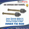 Two metallic inner tie rods with brass-colored threaded shafts and black ends for nissan frontier xterra pathfinder oe grade