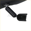 Inside rear view mirror mount adapter for jeep wrangler with black plastic clamp and flexible joint mechanism
