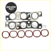 Set of two metallic intake and exhaust manifold gaskets with red rubber seals for toyota altezza 2.0l 1gfe