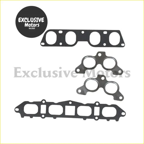 Black rubber intake and exhaust manifold gasket set for toyota 3sge engine 1989 and up