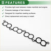 Black rubber intake manifold gasket with multiple circular openings and mounting holes for Toyota Hiace 1998-2001