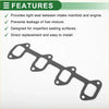 Black rubber intake manifold gasket with four rectangular openings and mounting holes for toyota hiace iv van