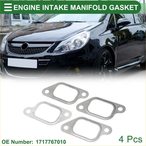 Silver metallic intake manifold gaskets four pieces for Toyota Prado 2002-2010 engine replacement parts