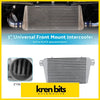 Silver universal aluminum turbo intercooler 3 inch width with bar and plate design 450x300x76mm size